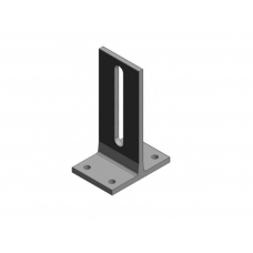 Кронштейн алюмінієвий з 4-ма отворами 5мм (під саморізи)