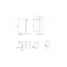 Кронштейн алюмінієвий з 4-ма отворами 5мм (під саморізи)
