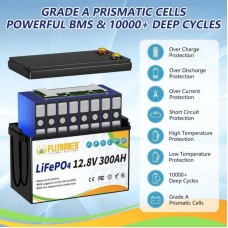 Акумулятор FllyPower LiFePO4 12V/300AH, 3840W*h (літій-залізо-фосфатний акумулятор для ДБЖ (UPS))