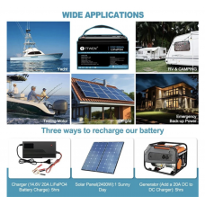 Акумулятор TTWEN 12V 100Аh 1280Wh LiFePO4 + Bluetooth (літій-залізо-фосфатний акумулятор)