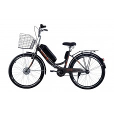 Електровелосипед складний з низькою рамою E-motion 36V 14Ah 350W / "сіро-оранжевий"