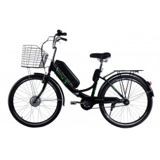 Електровелосипед складний з низькою рамою E-motion 36V 14Ah 350W / чорно-зелений