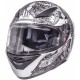 MT Helmets REVENGE Skull & Rose Matt Silver / Anthracite / Black