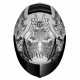 MT Helmets REVENGE Skull & Rose Matt Silver / Anthracite / Black