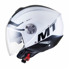 MT Helmets City Eleven Smart gloss pearl white / black